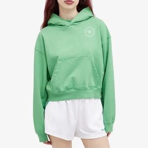 Sporty & Rich Vibrant Green Cropped Sweater